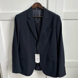 Zara Suit Jacket | Blue Plaid | US Size: 44